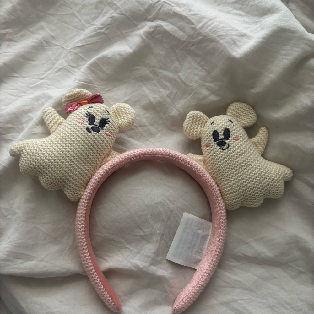 Cute Ghost Headband with Pink Accents - Picture 2 of 2